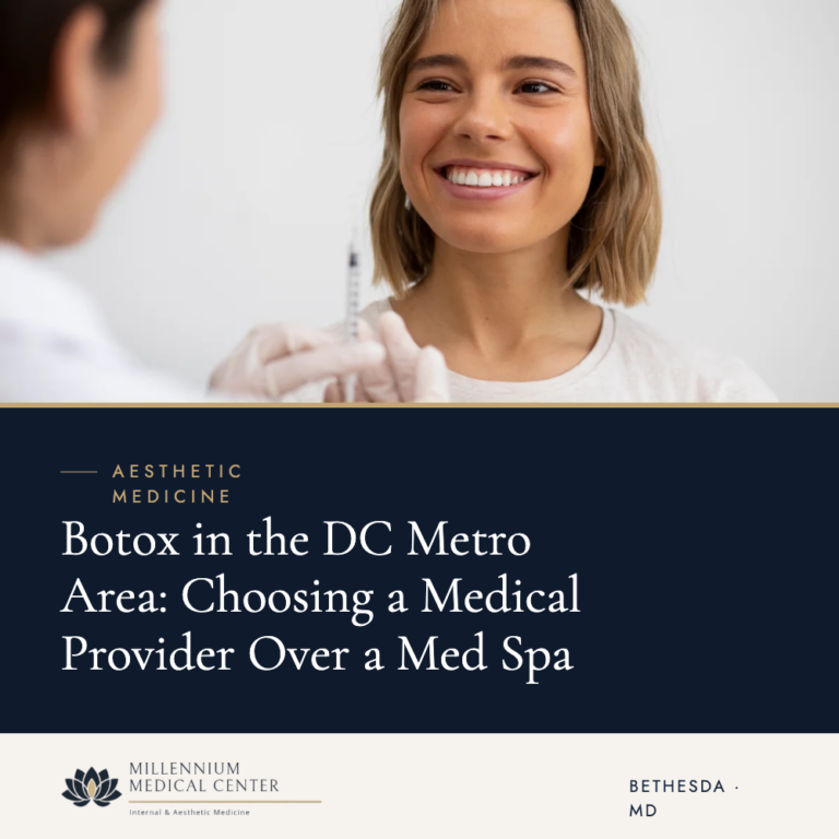 Medical provider consulting with a patient before a Botox treatment