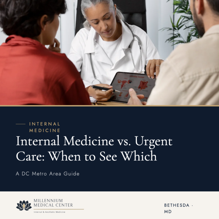 Patient checking in at a medical center front desk
